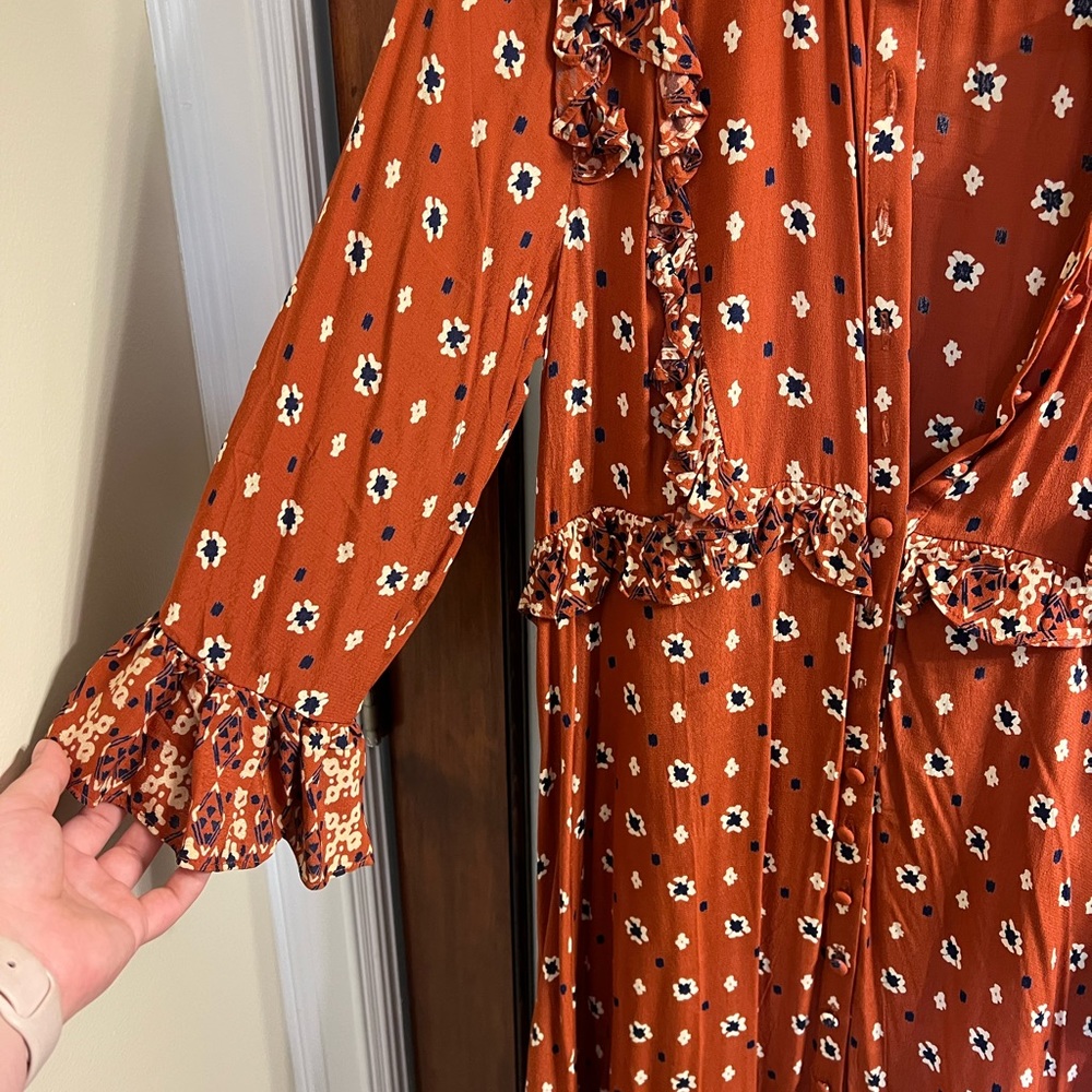 Free People Rust Floral Maxi Dress - Picture 4 of 5